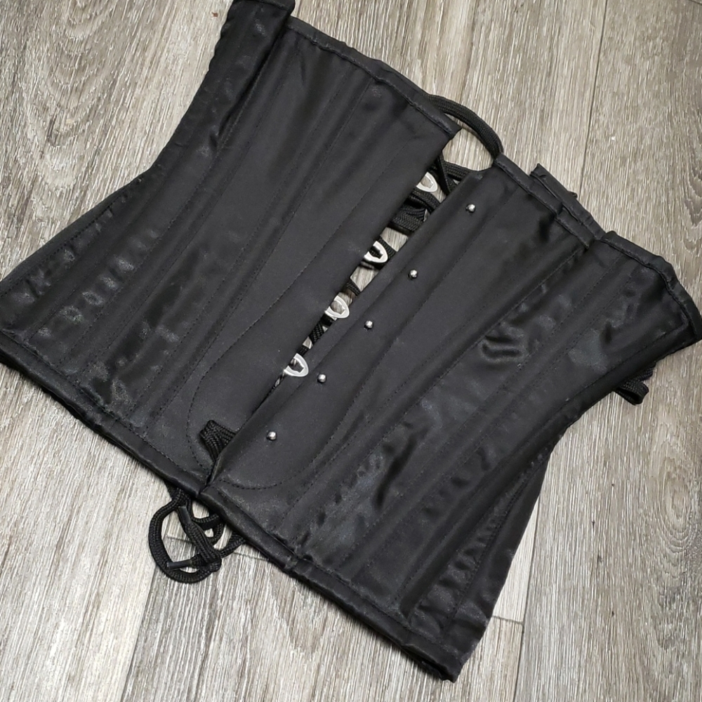 Black Steel Boned Underbust Corset 20" Mae style (discontinued) What Katie Did